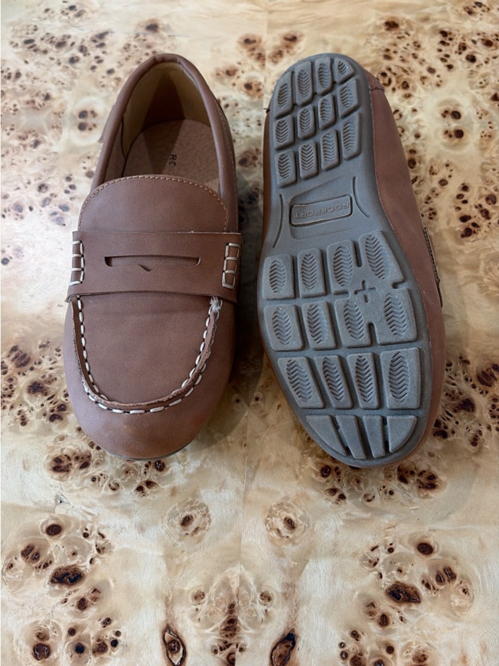 Boys Classic Penny Loafers in Brown - Casual Slip-On Driving Shoes